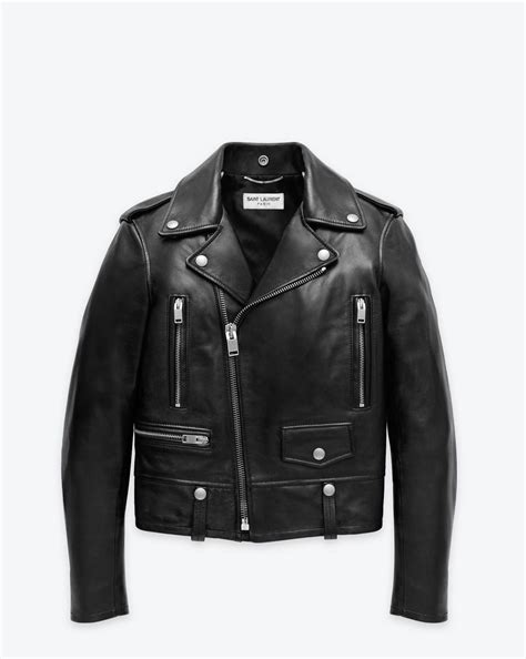 yves saint laurent leather biker man|SAINT LAURENT Leather biker jacket .